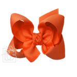 Large 4.5" Signature Grosgrain Double Knot Bow (Orange)