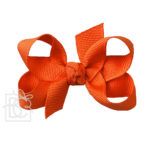 Small 3" Signature Grosgrain Double Knot Bow (Orange)