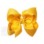 Huge 5.5" Signature Grosgrain Double Knot Bow (Bright Yellow)