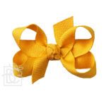Small 3" Signature Grosgrain Double Knot Bow (Bright Yellow)
