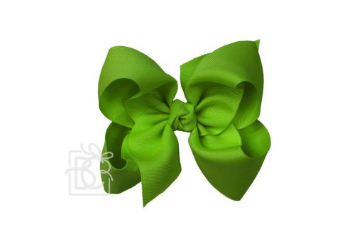 Huge 5.5" Signature Grosgrain Double Knot Bow (Apple Green) | Beyond Creation