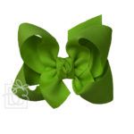 Large 4.5" Signature Grosgrain Double Knot Bow (Apple Green)