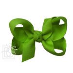 Medium 3.5" Signature Grosgrain Double Knot Bow (Apple Green)