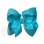 Huge 5.5" Signature Grosgrain Double Knot Bow (Turquoise)