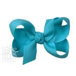 Medium 3.5" Signature Grosgrain Double Knot Bow (Turquoise)