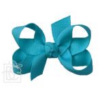 Small 3" Signature Grosgrain Double Knot Bow (Turquoise)