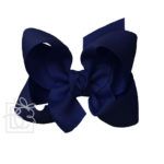 Large 4.5" Signature Grosgrain Double Knot Bow (Navy)
