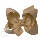 Large 4.5" Signature Grosgrain Double Knot Bow (Oatmeal)
