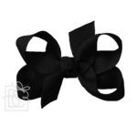 Small 3" Signature Grosgrain Double Knot Bow (Black)