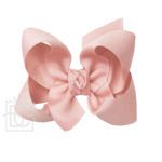 Large 4.5" Signature Grosgrain Double Knot Bow (Light Pink)