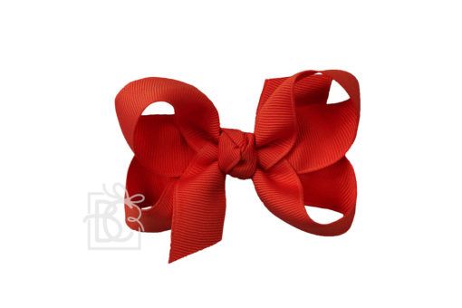Medium 3.5" Signature Grosgrain Double Knot Bow (Red) | Beyond Creation