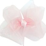 Organza Multi-loop Double Knot Bow on Alligator "Stay-Put" Clip