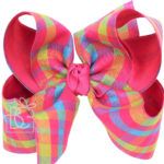 Layered Plaid Bow with Double Knot