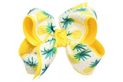 Pineapple Print Hair Bow | Beyond Creation