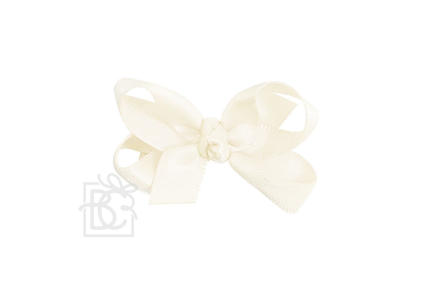White Knot Bow Classic Knot – Baby Bling Bows main image 2