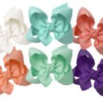 Large 4.5" Signature Grosgrain Double Knot Bow 6-Pack (Sorbet)