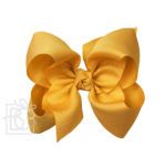 Huge 5.5" Signature Grosgrain Double Knot Bow (Old Gold)