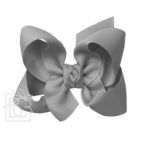 Large 4.5" Signature Grosgrain Double Knot Bow (Grey)
