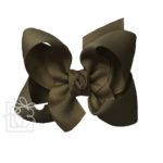 Large 4.5" Signature Grosgrain Double Knot Bow (Brown)