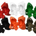 Large 4.5" Signature Grosgrain Double Knot Bow 6-Pack (Holiday)