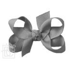 Small 3" Signature Grosgrain Double Knot Bow (Grey)