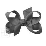 Small 3" Signature Grosgrain Double Knot Bow (Pewter)