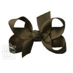 Small 3" Signature Grosgrain Double Knot Bow (Brown)