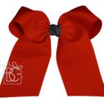 Grosgrain Cheer Bow with 6" Tails on Pony-O