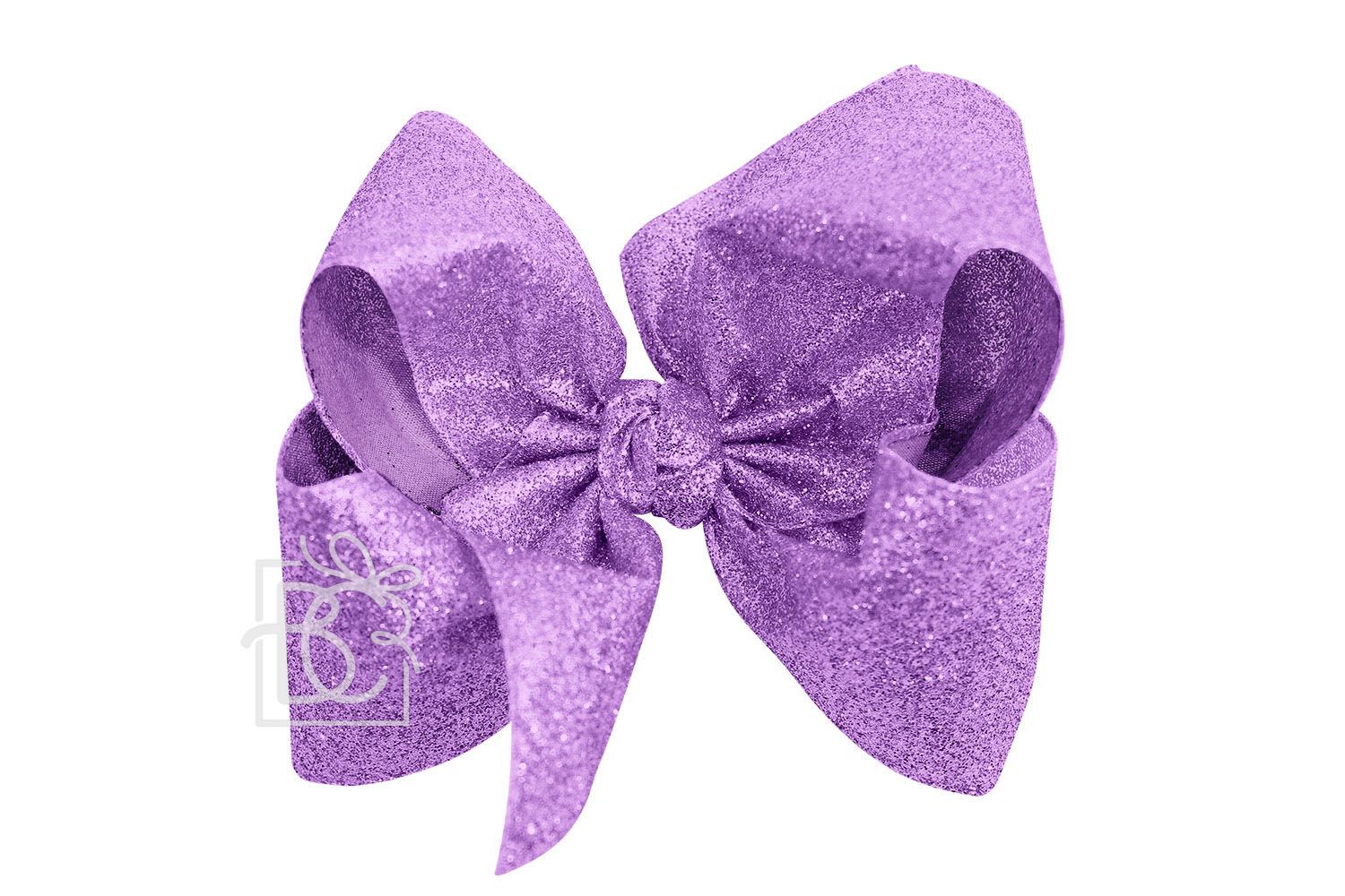 8cm Glitter Leather Hair Bow – Newborn Baby, Unisex, No Clips – 10-Pack Multi-Color