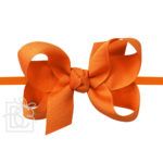 1/4" Pantyhose Headband with 3.5" Medium Signature Grosgrain Bow (Orange)