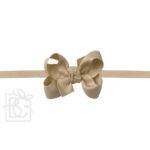 1/4" Pantyhose Headband with 2" Toddler Signature Grosgrain Bow (Oatmeal)