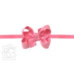 1/4" Pantyhose Headband with 2" Toddler Signature Grosgrain Bow (Hot Pink)