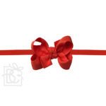 1/4" Pantyhose Headband with 2" Toddler Signature Grosgrain Bow (Red)