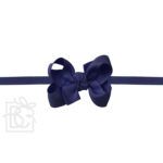 1/4" Pantyhose Headband with 2" Toddler Signature Grosgrain Bow (Navy)