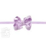 1/4" Pantyhose Headband with 2" Toddler Signature Grosgrain Bow (Light Orchid)