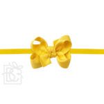 1/4" Pantyhose Headband with 2" Toddler Signature Grosgrain Bow (Bright Yellow)