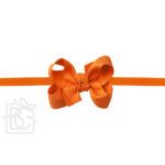 1/4" Pantyhose Headband with 2" Toddler Signature Grosgrain Bow (Orange)