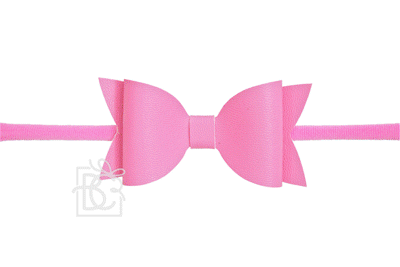 1/4" Pantyhose Headbands with Leather & Velvet Bows