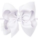 1/4" Pantyhose Headband with 5.5" Huge Signature Grosgrain Bow (Powder Orchid)