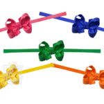 1/4" Pantyhose Headband w/Toddler Bow 5-Pack (Variety)