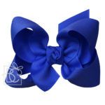 Large 4.5" Signature Grosgrain Double Knot Bow (Electric Blue)