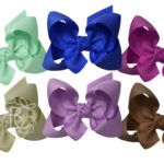 Large 4.5" Signature Grosgrain Double Knot Bow 6-Pack (Melody)