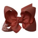 Large 4.5" Signature Grosgrain Double Knot Bow (New Rust)