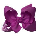 Large 4.5" Signature Grosgrain Double Knot Bow (Wild Berry)