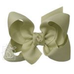 Large 4.5" Signature Grosgrain Double Knot Bow (Spring Moss)