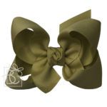 Large 4.5" Signature Grosgrain Double Knot Bow (Moss)