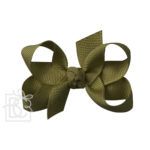 Small 3" Signature Grosgrain Double Knot Bow (Moss)