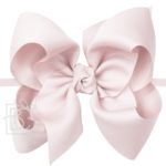 1/4" Pantyhose Headband with 4.5" Large Signature Grosgrain Bow (Powder Pink)