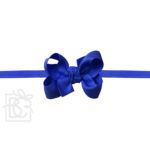 1/4" Pantyhose Headband with 2" Toddler Signature Grosgrain Bow (Electric Blue)