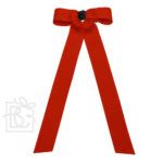 3.5" Two Tone Flat Bow w/ 7" Streamers (Red w/ Black Knot)